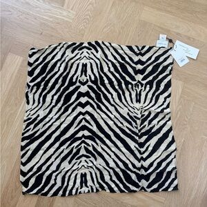 Rat & Boa Black and Cream Zebra Print Scarf